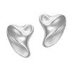 Silver liquid metal statement earrings - Anton Heunis