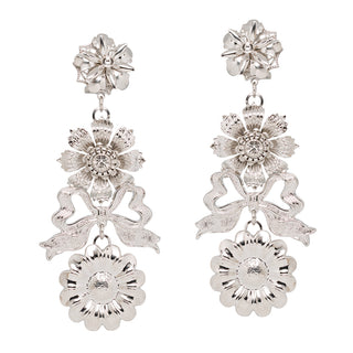 Stunning silver statement flower light earrings - Anton Heunis