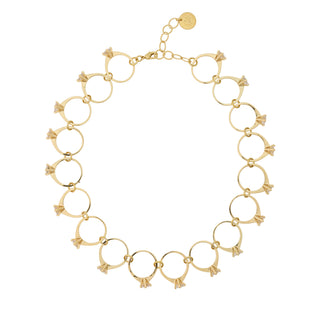 Necklace composed of golden rings with crystals - Anton Heunis Handmade Jewelry