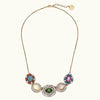 Riley Necklace Green Yellow Fuchsia