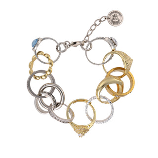 Vintage rings mixed metals bracelet - Anton Heunis