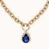 Chunky gold necklace with blue pendant - Anton Heunis