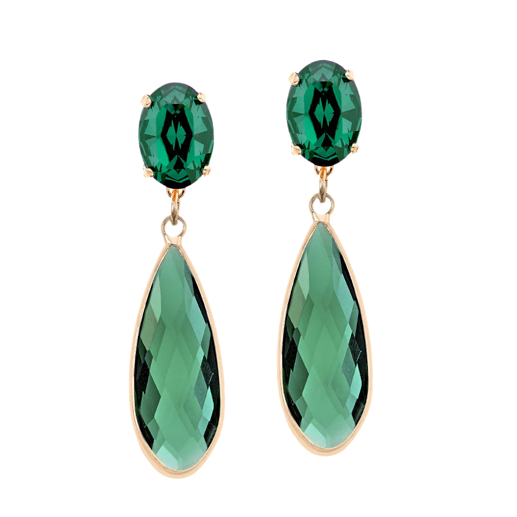 Green drop statement earrings - Anton Heunis Green drop statement earrings - Anton Heunis
