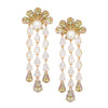 Chandelier golden earrings with crystals and luminous green stones - Anton Heunis