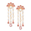 Chandelier golden earrings with crystals and luminous pink stones - Anton Heunis