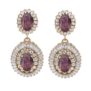Pendientes Aurora burdeos