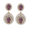 Pendientes Aurora burdeos