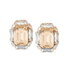 Octogonal champagne crystal statement earrings - Anton Heunis Handmade Jewelry