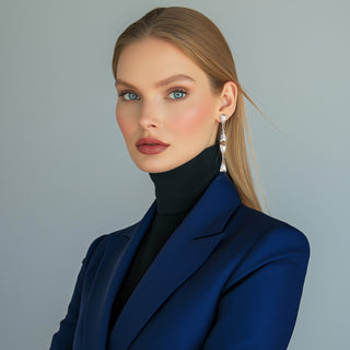 Anton Heunis - Cascade of tiny gold triangle crystal earrings