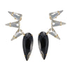 Spike black and crystal statement earrings - Anton Heunis