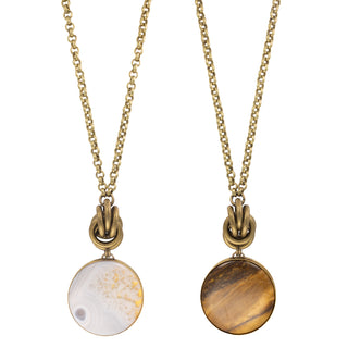 Reversible African inspired necklace in gold - Anton Heunis