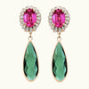 Pendientes Jane Fucsia Verde