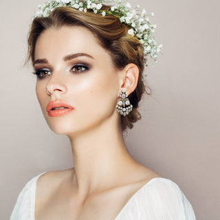 Statement pearl and crystal bridal earrings - Anton Heunis