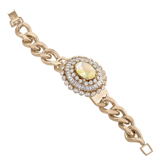 Chunky gold bracelet with yellow centerpiece - Anton Heunis