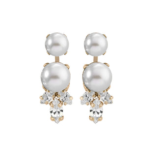 Dainty pearl earrings with crystals - Anton Heunis
