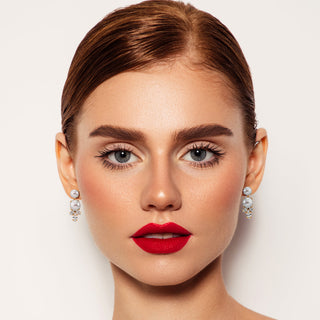 Dainty pearl earrings with crystals - Anton Heunis