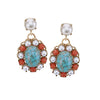 Drop earrings turquoise and coral - Anton Heunis