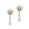 Gold earrings with crystals, bridal delicate jewelry - Anton Heunis